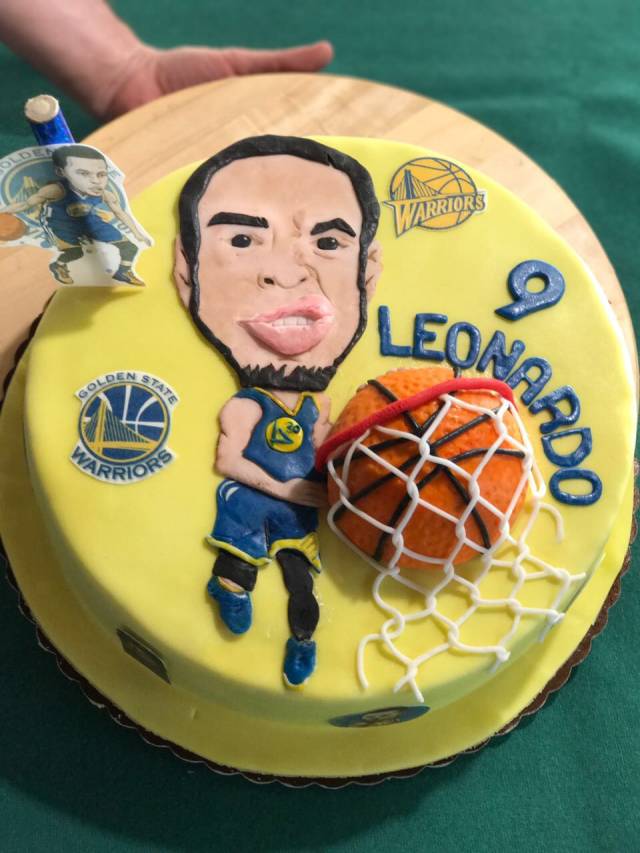 Golden State Warrior Cake, Stephan Curry Cake