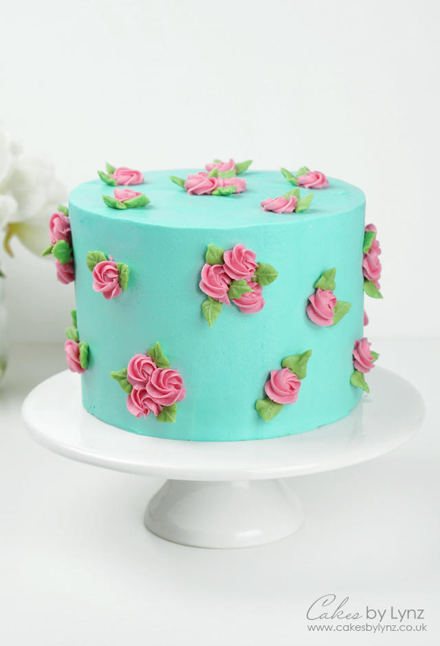 Buttercream Rose Cake Decorating Tutorial - CakesDecor