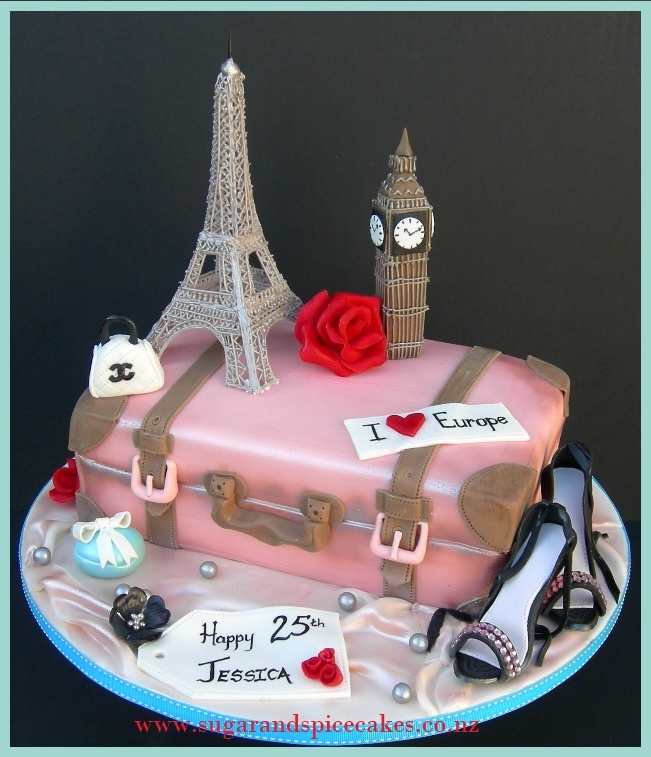 travel cake decorations