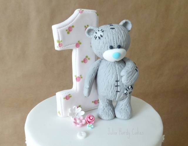 Tatty teddy 1st birthday cake | Number 1 cake, Number cakes, 1st birthday  cake