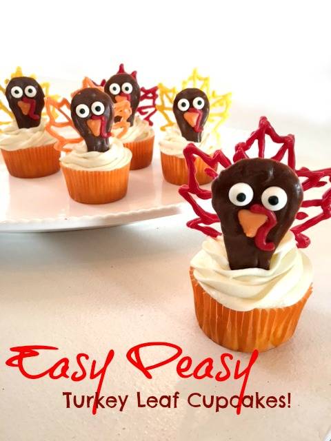 EASY PEASY TURKEY LEAF CUPCAKES! - CakesDecor