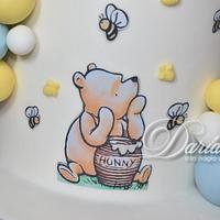 Winnie the Pooh baptism cake