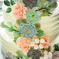 Rustic Roses and Succulents