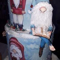 Hans painted Christmas cake
