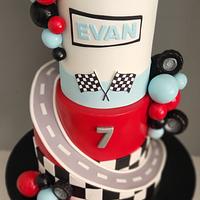 Racing theme cake