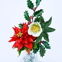 Christmas flowers arrangement