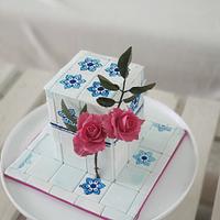 Blue Tiles and Rose