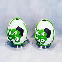 Football easter chocolate eggs 