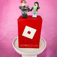 Roblox Cake Cake By Midtown Sweets Cakesdecor - roblox logo on cake
