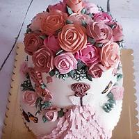Lady birthday torte