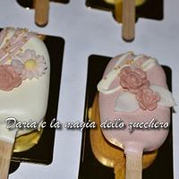 Floral cakepops sicles