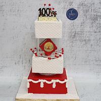 100 yrs celebration cake