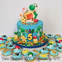 Yoshi Birthday Cake
