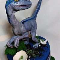 Jurassic World cake - Velociraptor Blue