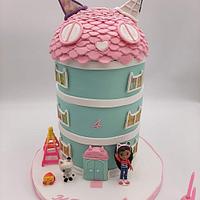 Gabby's dollhouse birthday cake 