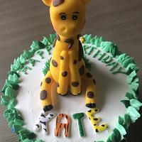 Animal birthday cake