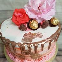 Pretty Pink and gold cake