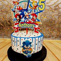 "Sonic cake & cake pops"