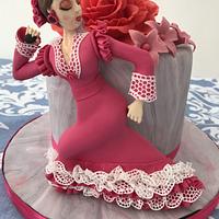 Flamenco dancer cake 