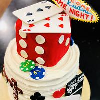 Game night birthday cake