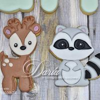 Wood animals cookies