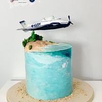 Beach Cake with the plane 