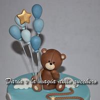 Teddy bears  baptism cake