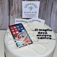 I phone cake for happy retirement