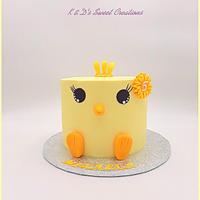 Litle chick birthday cake