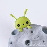 Moon and Aliens - Cake Topper