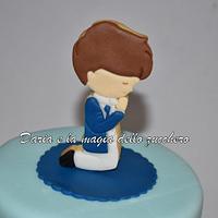 first communion cake boy