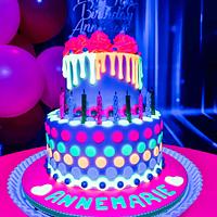 Glow in the dark cake - Decorated Cake by Cakes For Fun - CakesDecor