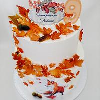 Fox on cake