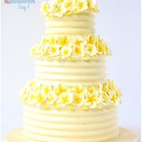 Plumeria Wedding Cake