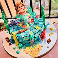 Sea theme cake