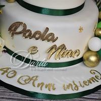 40th wedding anniversary cake