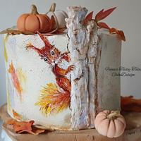 Little squirrel autumn cake