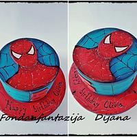Spider - Man themed cake