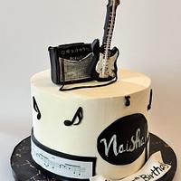 Guitar theme Cake