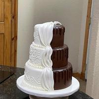 Chocolate and white wedding