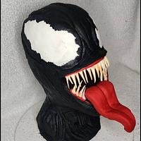 Venom bust cake