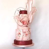 Dreaming rose wedding cake