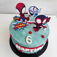 Spidey and his amazing friends birthday cake