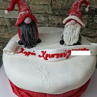 Gnome Christmas cake 