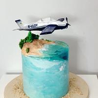 Beach Cake with the plane 