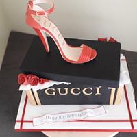 Gucci inspired shoe cake
