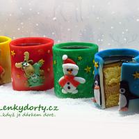 Christmas mugs cake