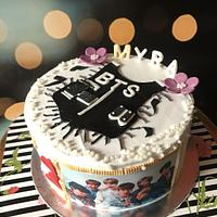 BTS theme cake 