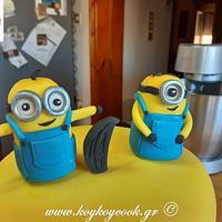 2 TIER MINION CAKE