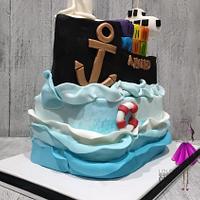 Company cake by lolodeliciouscake 💙,🛳️🚢🖤